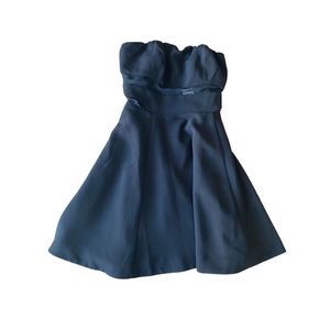 Express Strapless Little Black Dress Cut Out Sides Mesh NWT - Size 6